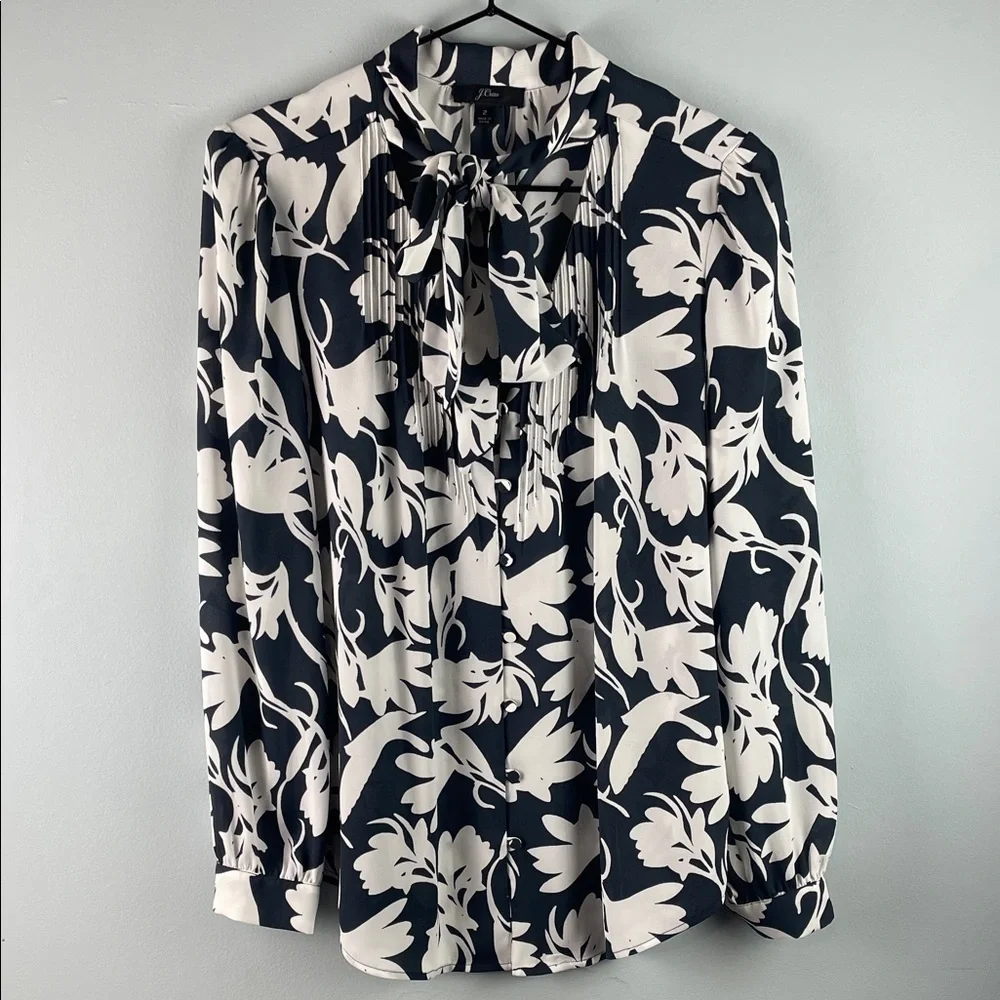 J. Crew Floral Blouse Size 2